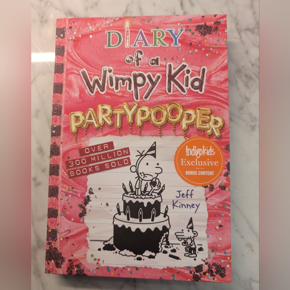 🎂 Diary of a Wimpy Kid "Party Pooper" Latest Hardcover Book - MINT Read 1X 🎉